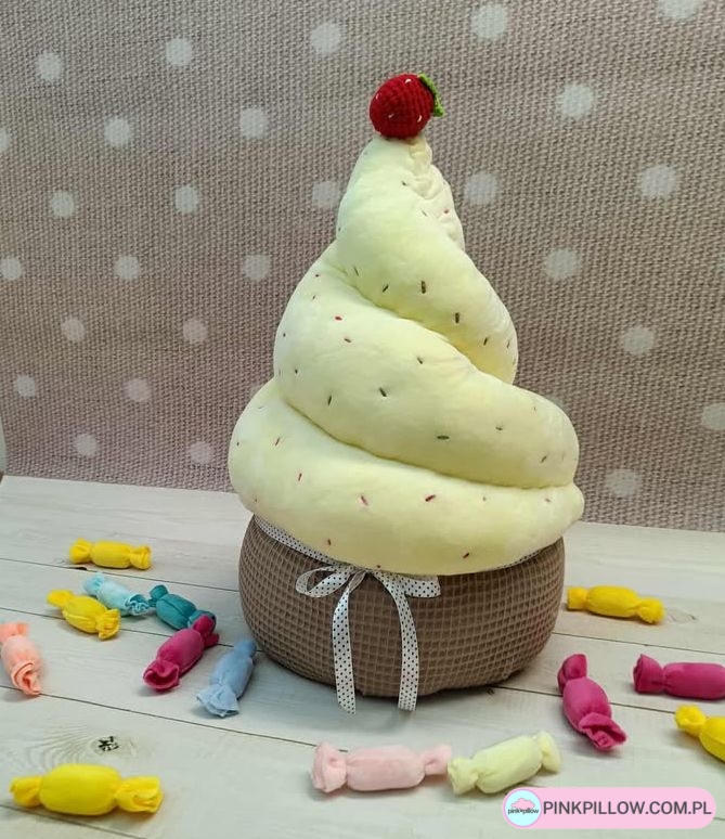 Poduszka Muffinka - Wzór Wanilia