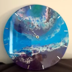 Zegar do Salonu Nowoczesny - Wzór Niebo - Średnica 30 cm