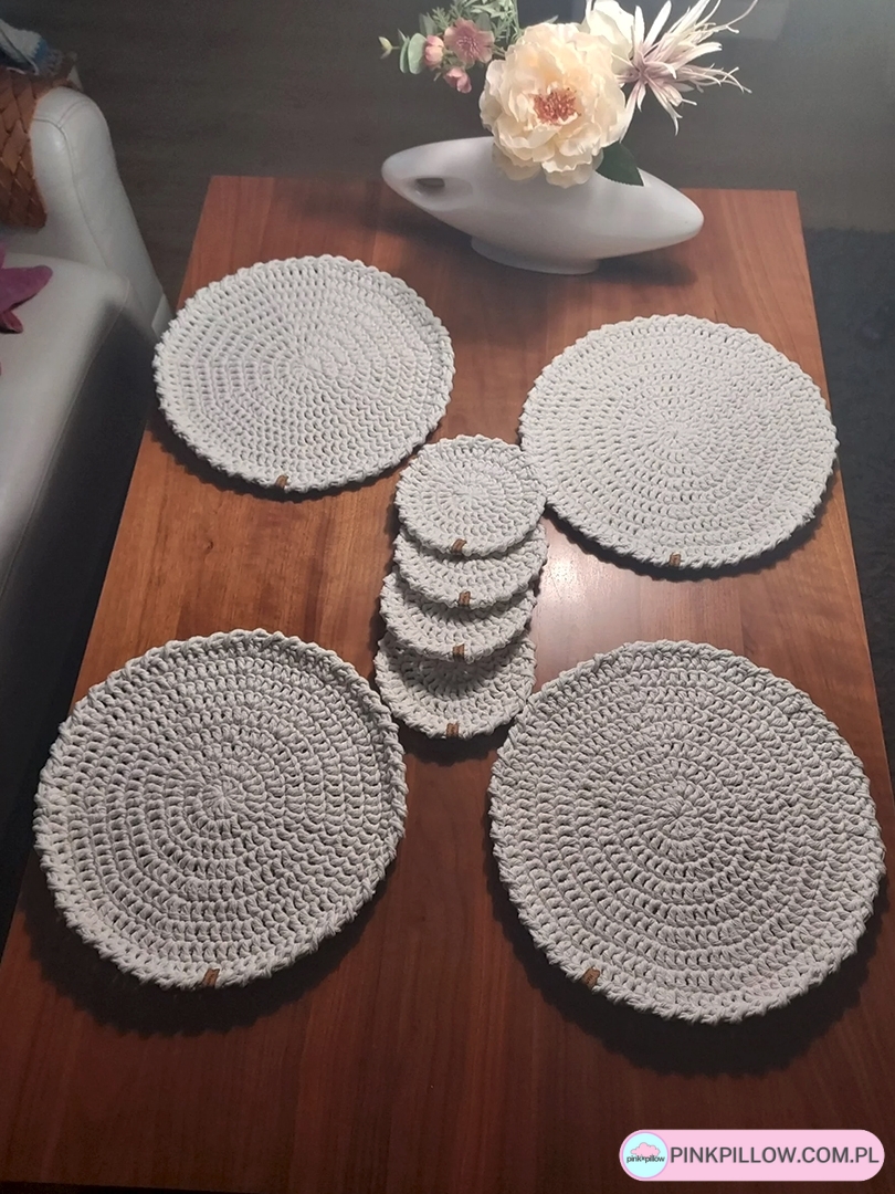 Maty stołowe Okrągłe - Komplet - Aranżacja