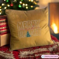 Poszewka Bożonarodzeniowa "Merry and Bright" 40x40 cm