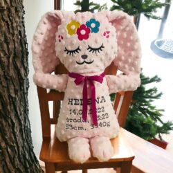 Dekoracyjna Maskotka z metryczką "Króliczek"