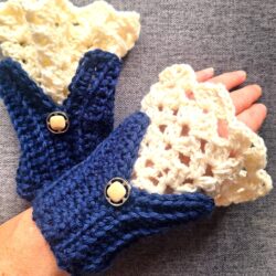 Rękawiczki Mitenki damskie w stylu Wiktoriańskim