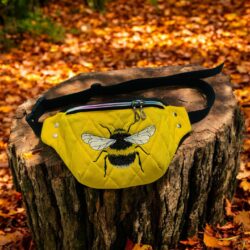 Żółta Nerka z haftem - Wzór Pszczoła