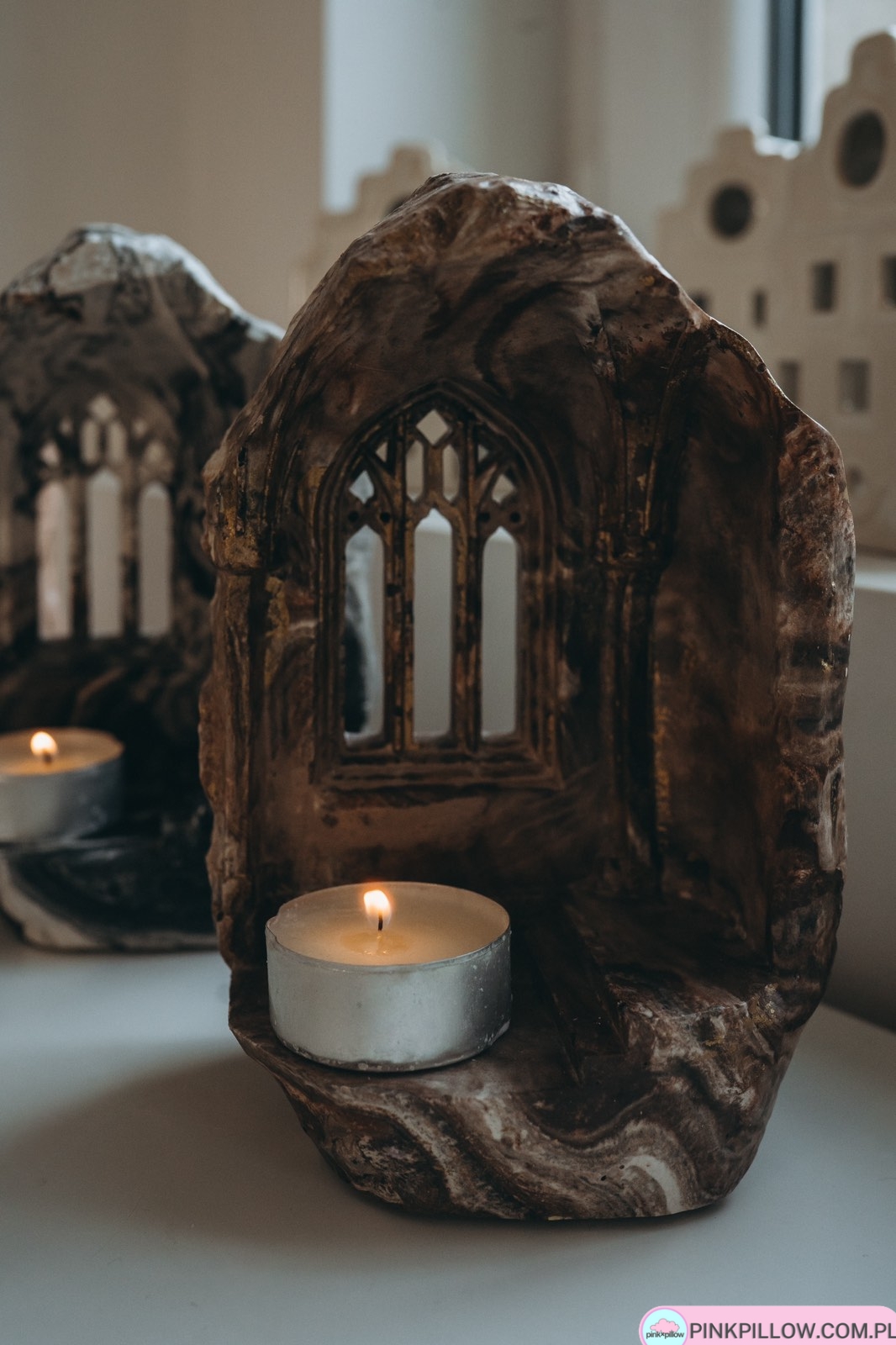 Świecznik Hogwarts na Tealighty - Prezent dla fanów Harrego Pottera