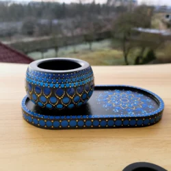 Świecznik Podstawka pod Świece lub Biżuterię - Wzór Mandale