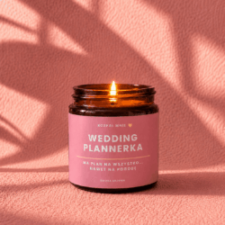 świeca sojowa na prezent dla wedding plannerki.