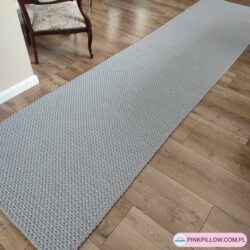 Długi Dywan prostokątny 100x400 cm - Kolor Jasny Szary