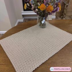 Prostokątna Mata ze sznurka - Rozmiar 50x70 cm - Kolor Karton