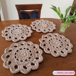 Eleganckie podkładki na stół 4 szt - Średnica 35 cm - Różne Kolory