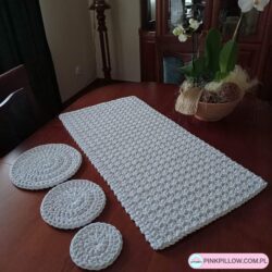 Bieżnik i Podkładki Komplet ze sznurka - Różne Kolory