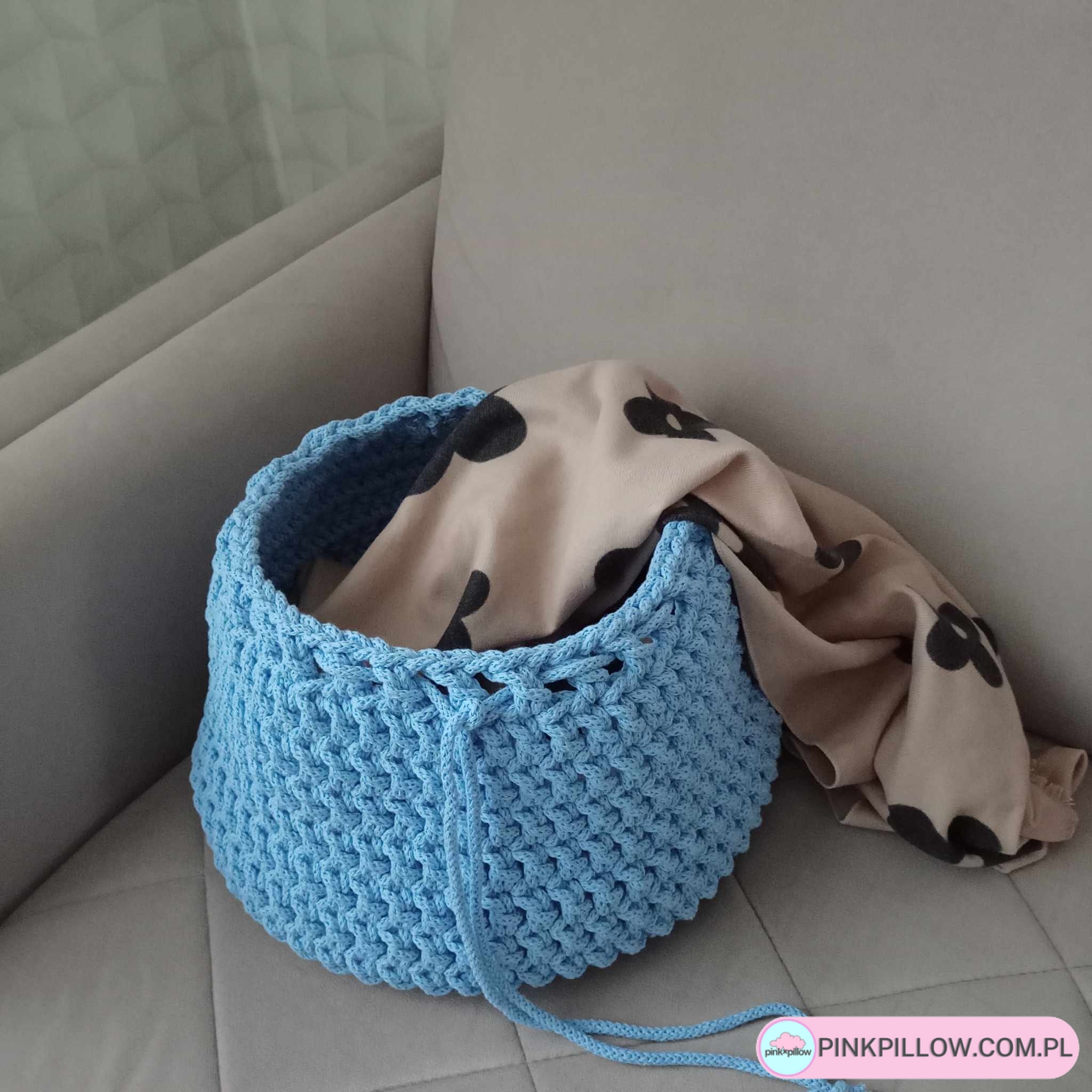 Kosz 20x30 cm ze sznurka - Różne Kolory