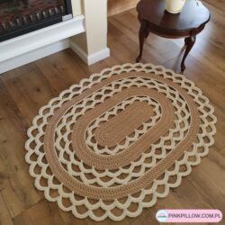 Dywan Jajowaty ze sznurka - 100 cm x 130 cm - Różne Kolory