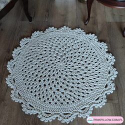 Okrągły Dywan na szydełku - Średnica 85 cm - Różne Kolory