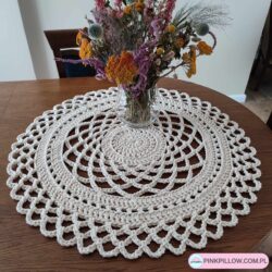 Serwetka ze sznurka bawełnianego - Średnica 85 cm