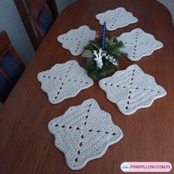 Kwadratowe Podkładki na stół 30x30 cm - Komplet 6 sztuk