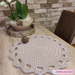 Duża Podkładka na stół okrągła 50 cm - Różne Kolory