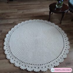 Okrągły Dywan 150 cm ze sznurka - Różne Kolory