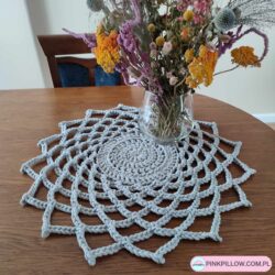 Serweta na stół na szydełku - Średnica 65 cm - Różne Kolory