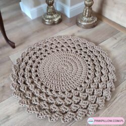 Dywan okrągły 60 cm ze sznurka bawełnianego - Różne Kolory