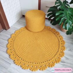 Dywan okrągły 110 cm ze sznurka - Różne Kolory