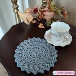 Podkładka pod filiżankę ze sznurka - Średnica 20 cm - Różne Kolory