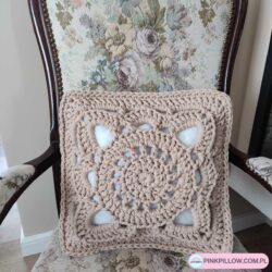 Poduszka szydełkowa ze sznurka - Rozmiar 40x40cm - Różne Kolory