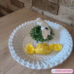 Okrągły Koszyk na drobiazgi - Wymiary 17 x 7 cm - Różne Kolory