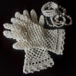 Rękawiczki Koronkowe Kremowe