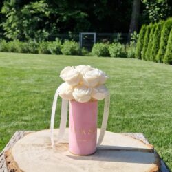 Mały Flowerbox Elegancki w rozmiarze S - Białe Róże