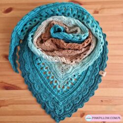 Chusta ombre “Joanna” w kolorze Beżu i Szmaragdu