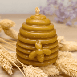 Świeca z wosku od pszczół - Wzór "Gniazdo" - Waga 37g