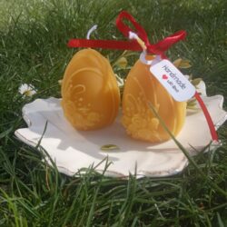 Świeczka Pisanka z wosku pszczelego - Wysokość 7,5 cm