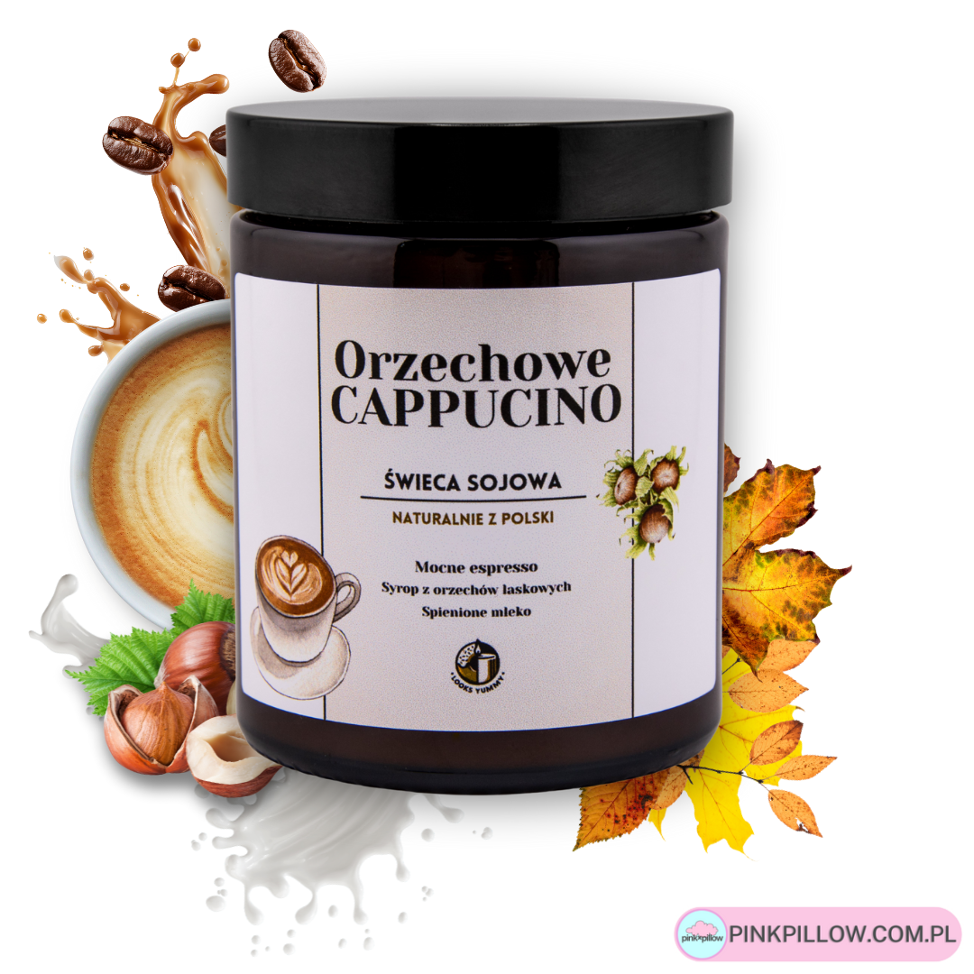 Świeca zapachowa Jesień - Zapach Orzechowe Cappuccino