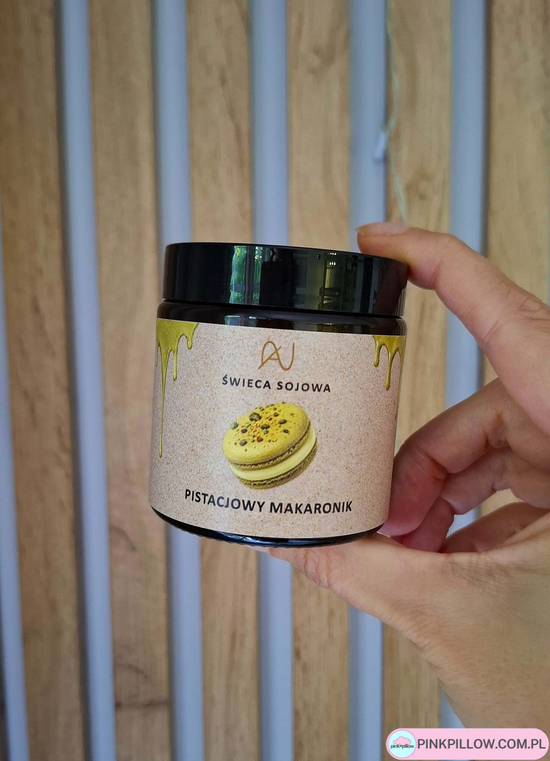Świeczka zapachowa Pistacjowy Makaronik - obrazek 3