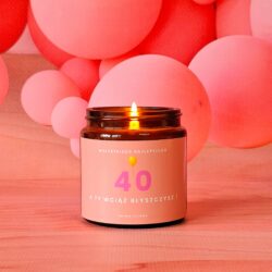 swieczka sojowa na prezent z okazji 40 urodzin - prezent dla kobiety