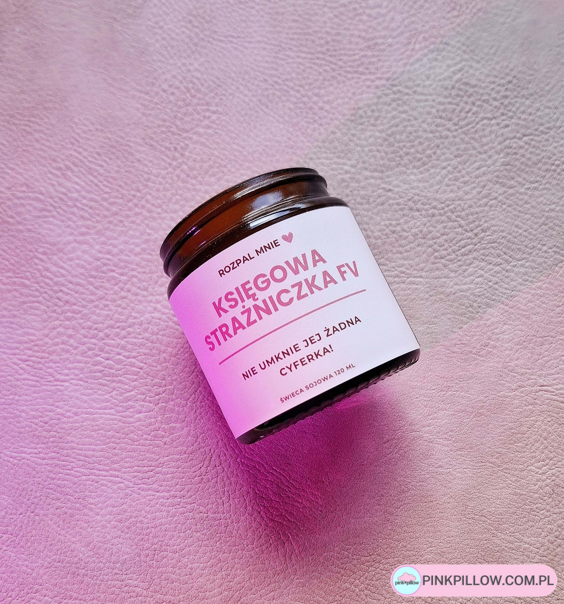 Świeca z wosku sojowego - Pastelowy róż