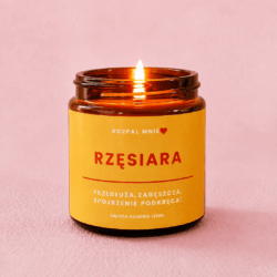 Świeczka sojowa na prezent dla stylistki rzęs