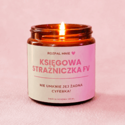 Świeczka sojowa w szkle dla księgowej