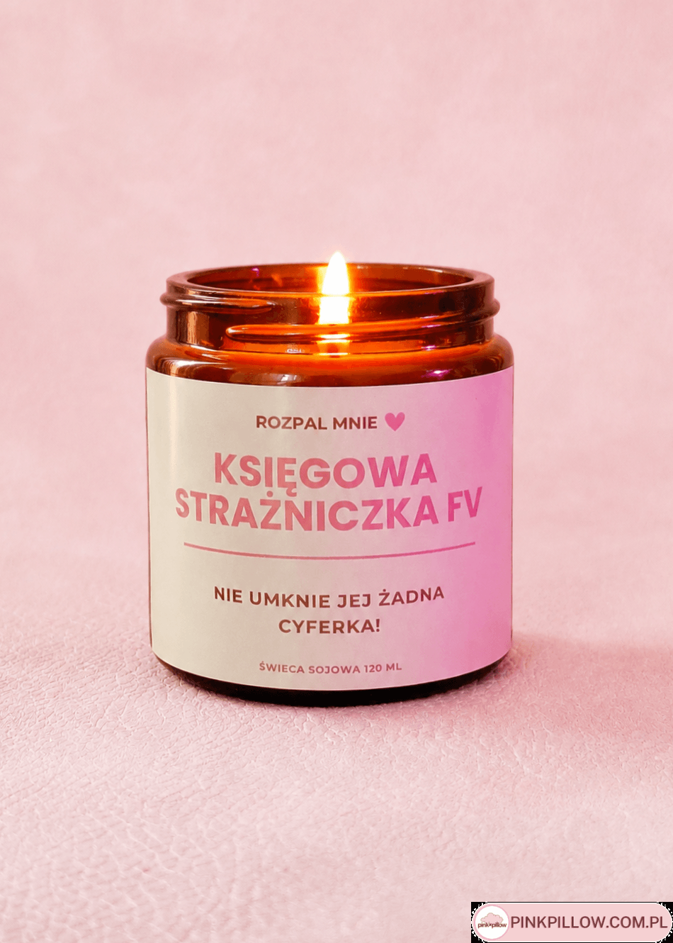 Świeczka sojowa w szkle dla księgowej