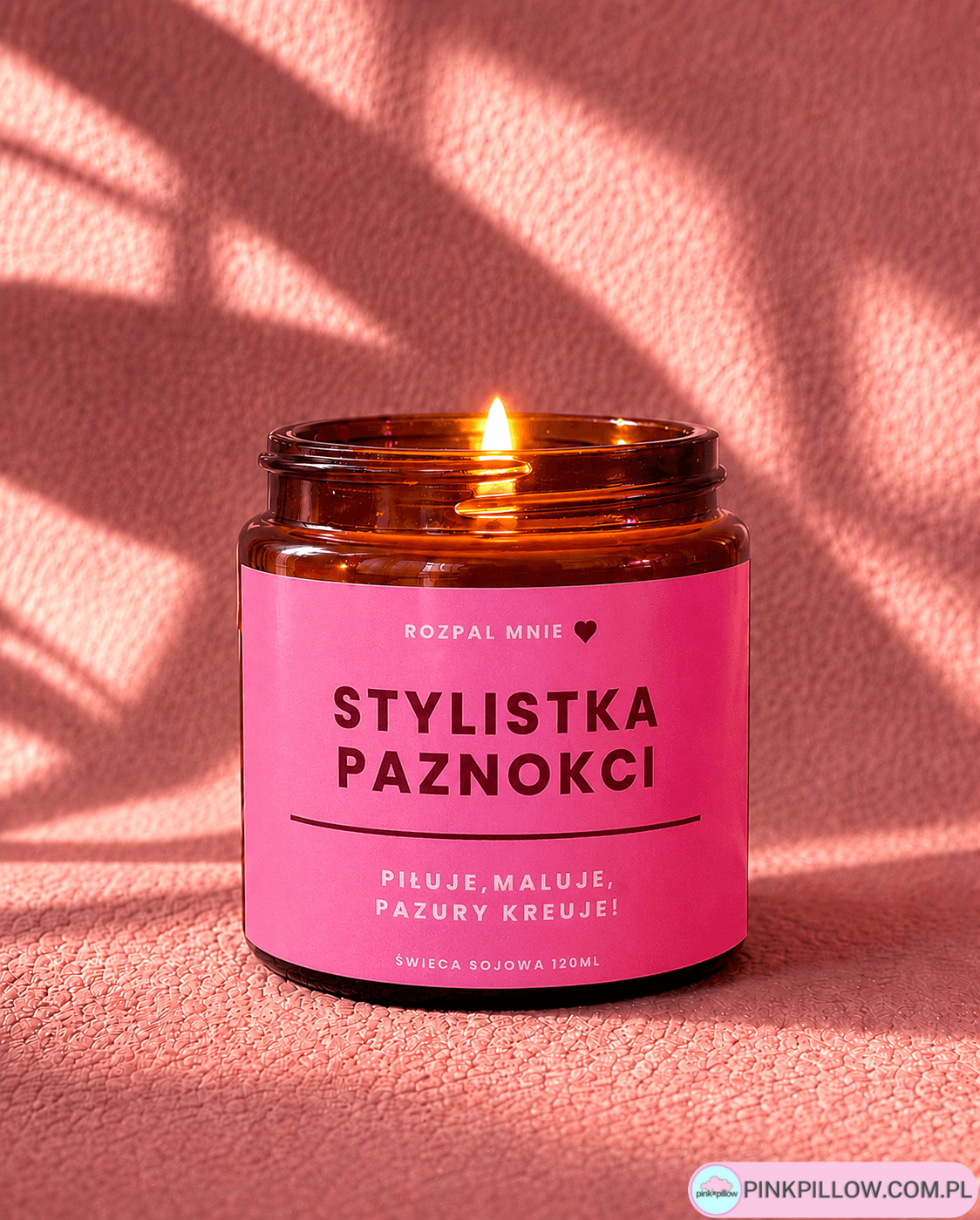 Świeczka zapachowa z wosku sojowego na prezent dla stylistki paznokci