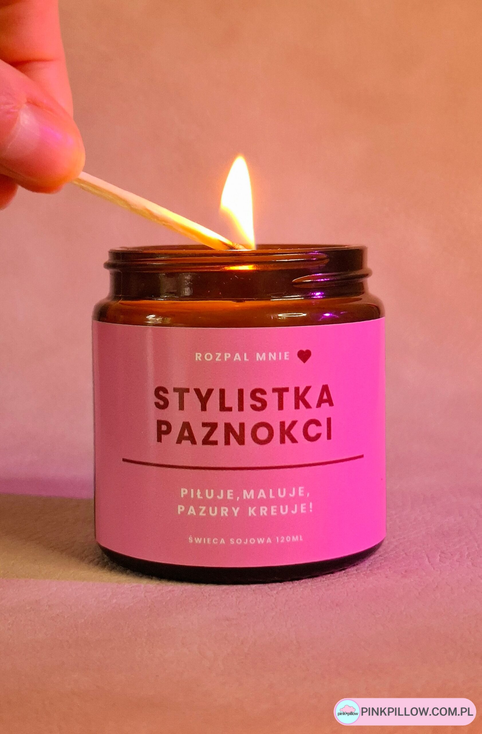 Świeca Prezent dla Stylistki Paznokci - Różne Zapachy - obrazek 3