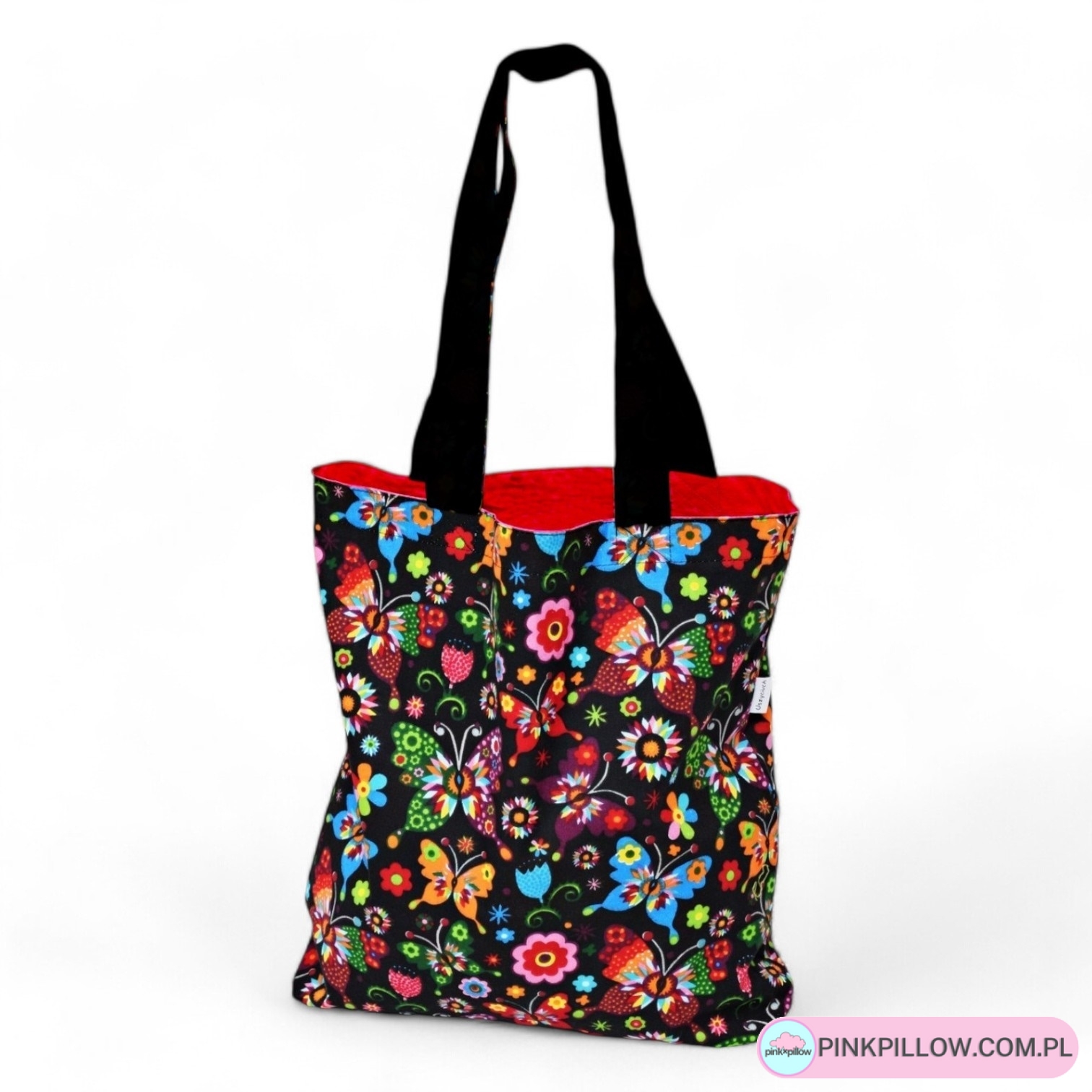 Torba Ekologiczna bawełniana - Wzór Motyle Folk